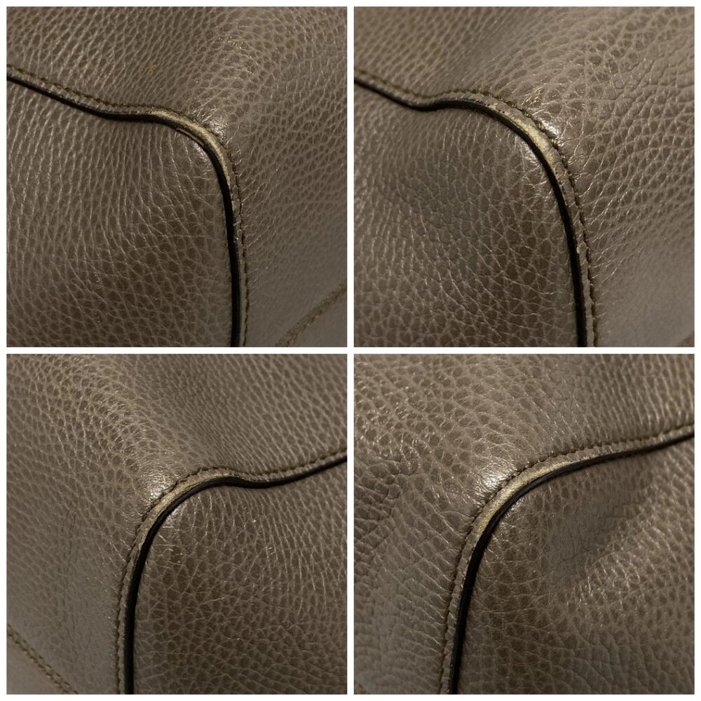 Auth GUCCI Swing 354408 Brown Pink Leather Tote Bag - Picture 16 of 16